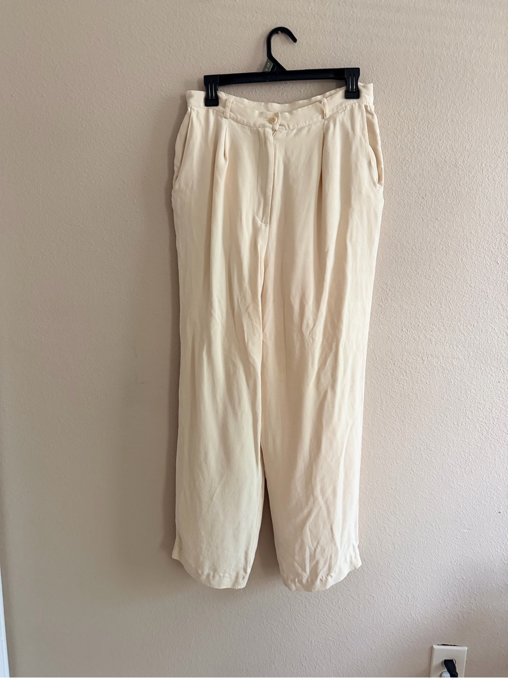 Dué Per Dué Silk Cream Trouser Pant